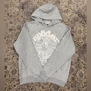 Grey & White Spider Hoodie